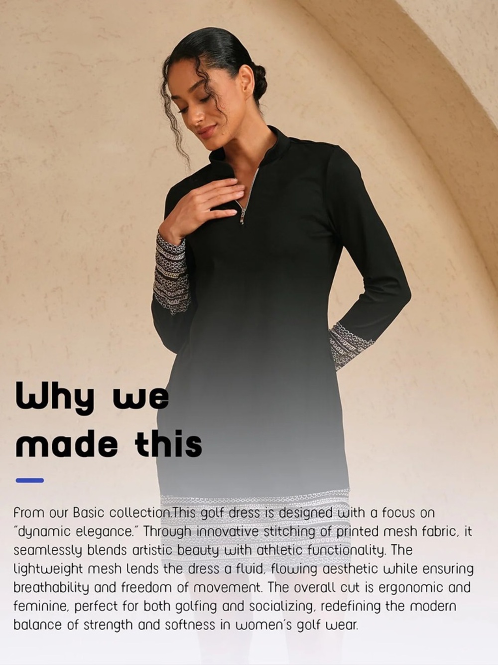ACEGOLFS
More Than Basic Long Sleeve Printed Mesh 36.5 Inch Dress UPF50+ - Picture 10 of 11